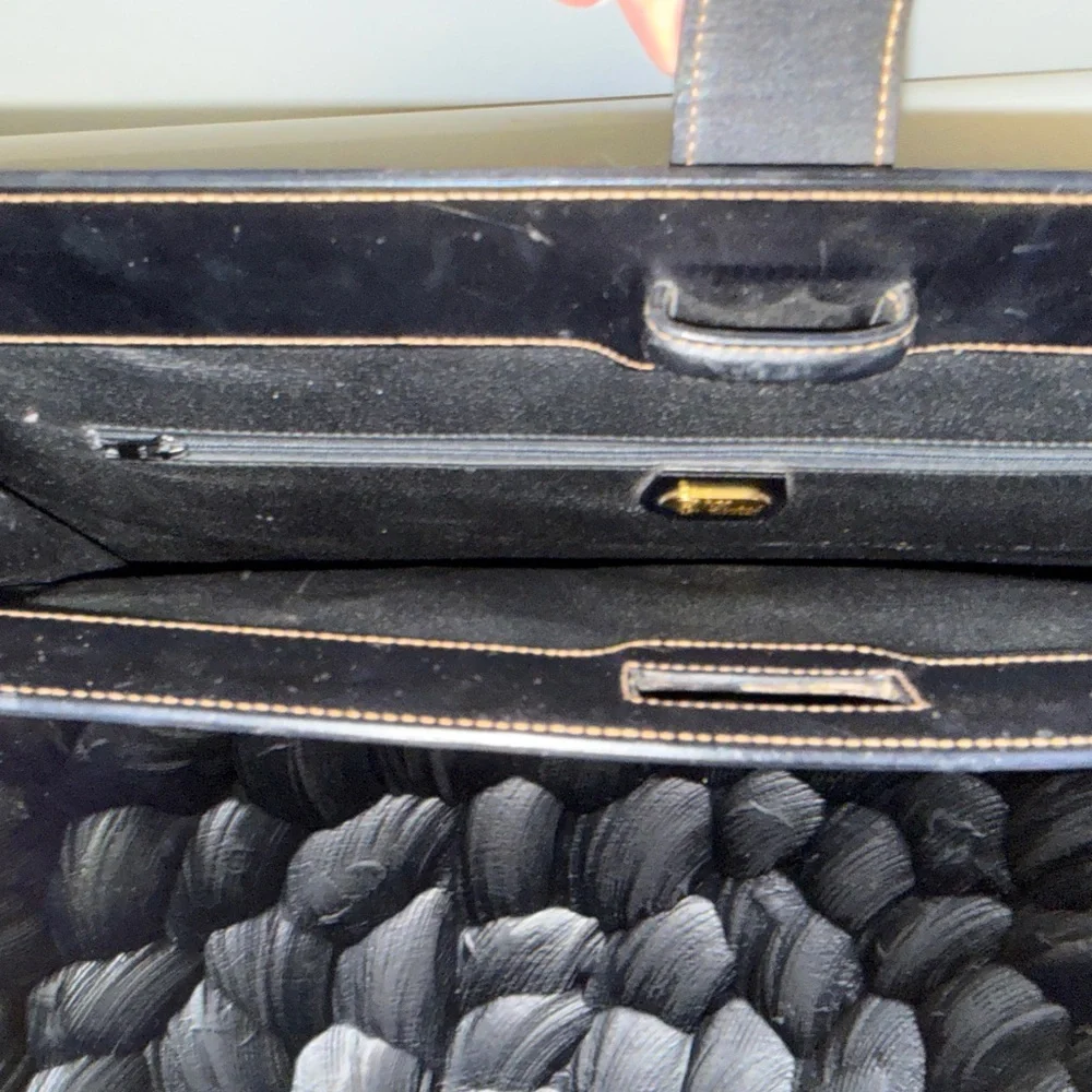 Vintage Gucci Black Monogram Portfolio Bag